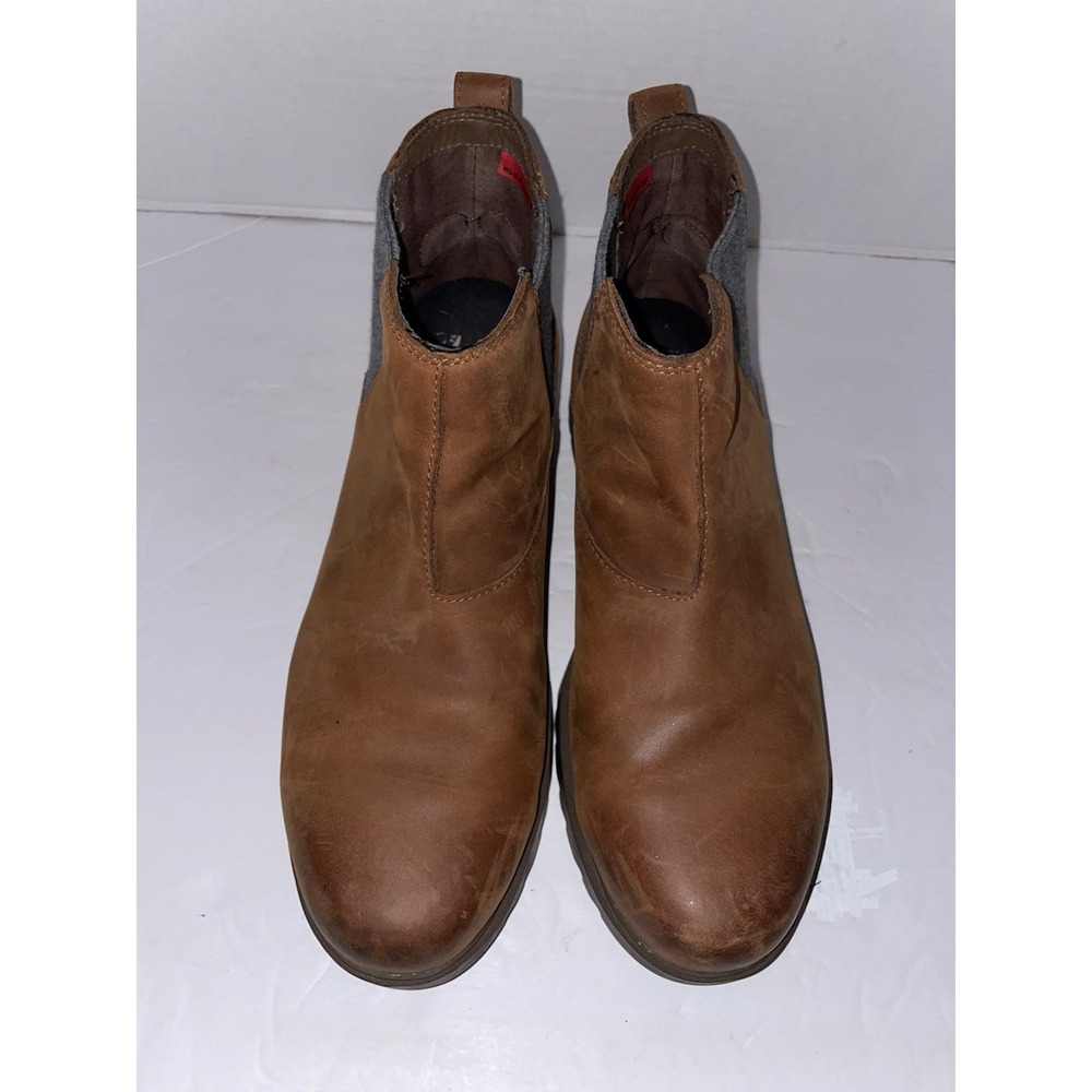 Sorel Waterproof Women's Emelie II Chelsea Bootie In Dark Amber/Tobacco Size 11 - Picture 5 of 13